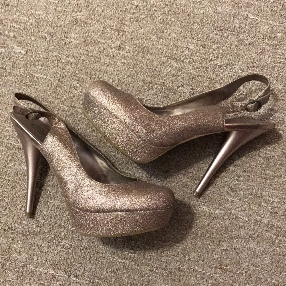 Candie’s purple sparkle heels!
